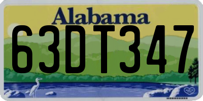 AL license plate 63DT347