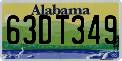 AL license plate 63DT349