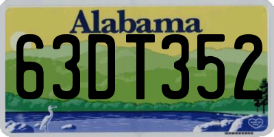 AL license plate 63DT352