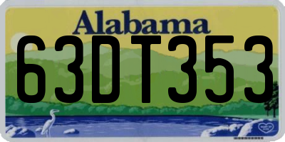 AL license plate 63DT353