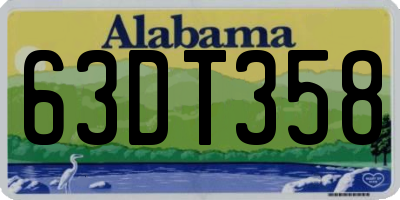 AL license plate 63DT358