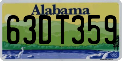 AL license plate 63DT359
