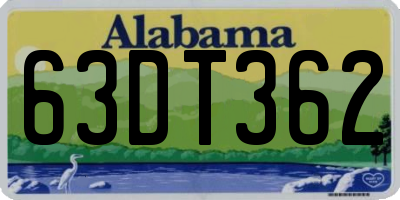 AL license plate 63DT362