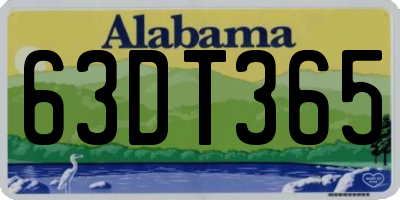 AL license plate 63DT365