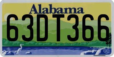 AL license plate 63DT366