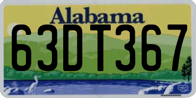 AL license plate 63DT367