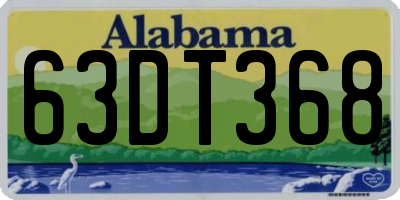 AL license plate 63DT368