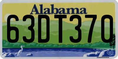 AL license plate 63DT370