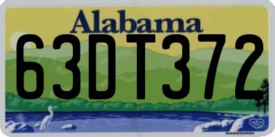 AL license plate 63DT372