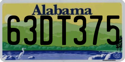 AL license plate 63DT375