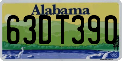 AL license plate 63DT390