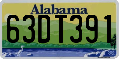 AL license plate 63DT391