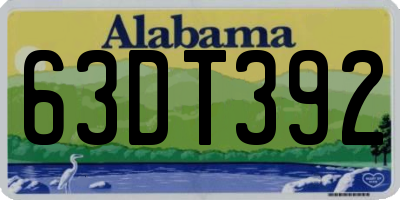 AL license plate 63DT392