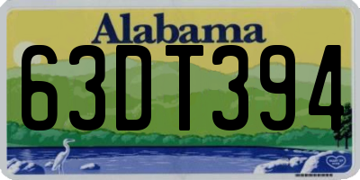 AL license plate 63DT394