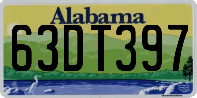 AL license plate 63DT397
