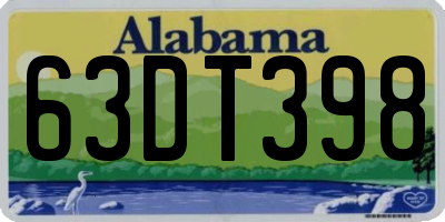 AL license plate 63DT398