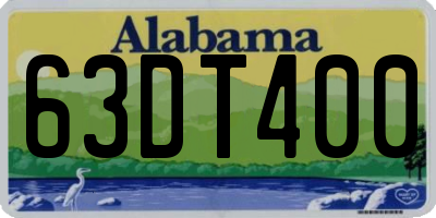 AL license plate 63DT400