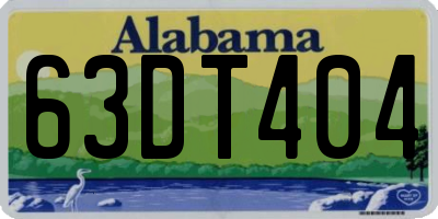 AL license plate 63DT404