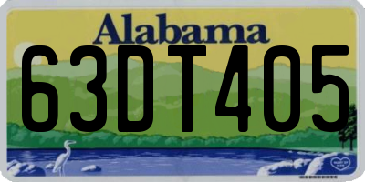 AL license plate 63DT405