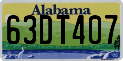 AL license plate 63DT407