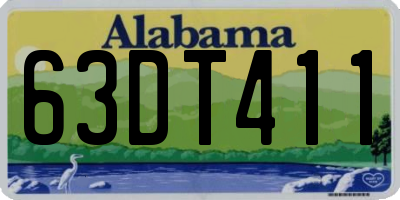 AL license plate 63DT411