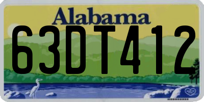 AL license plate 63DT412