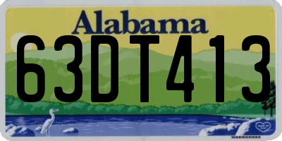 AL license plate 63DT413