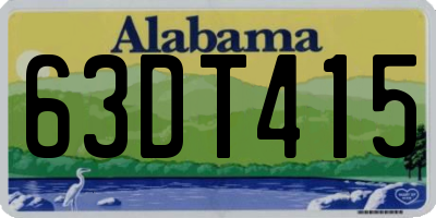 AL license plate 63DT415