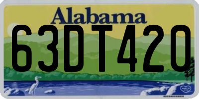 AL license plate 63DT420