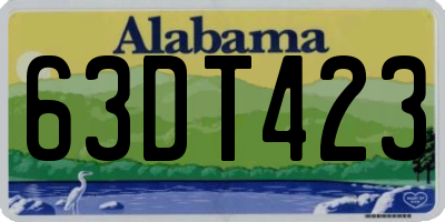 AL license plate 63DT423