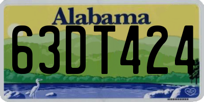 AL license plate 63DT424