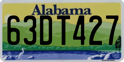 AL license plate 63DT427