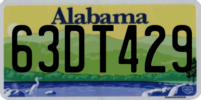 AL license plate 63DT429