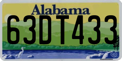 AL license plate 63DT433