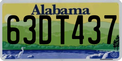 AL license plate 63DT437