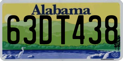 AL license plate 63DT438