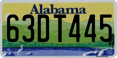 AL license plate 63DT445