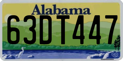 AL license plate 63DT447