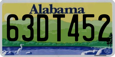 AL license plate 63DT452