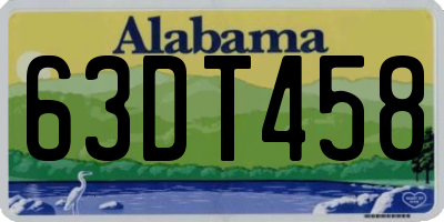 AL license plate 63DT458