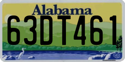 AL license plate 63DT461