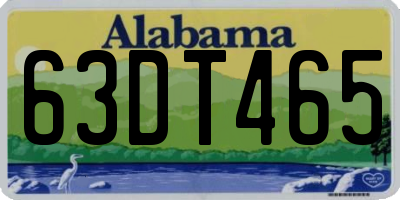 AL license plate 63DT465