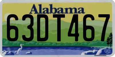 AL license plate 63DT467