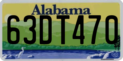 AL license plate 63DT470