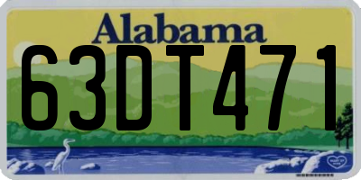 AL license plate 63DT471
