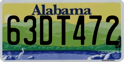 AL license plate 63DT472