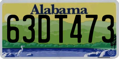 AL license plate 63DT473