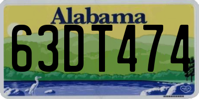AL license plate 63DT474
