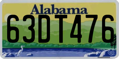 AL license plate 63DT476