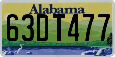 AL license plate 63DT477